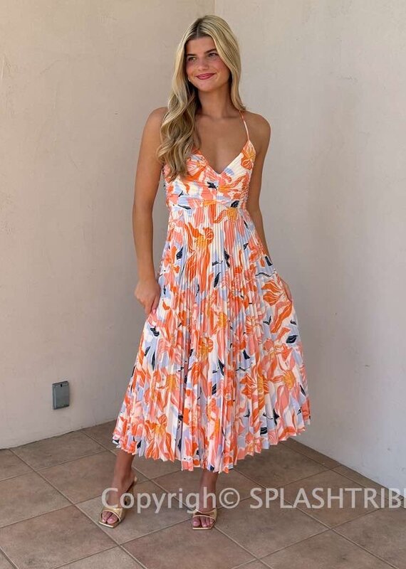 ASTR Blythe Floral Midi Dress