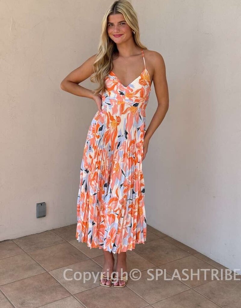 ASTR Blythe Floral Midi Dress