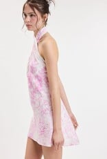 Zizzy Forest Twisted Halter Mini Dress