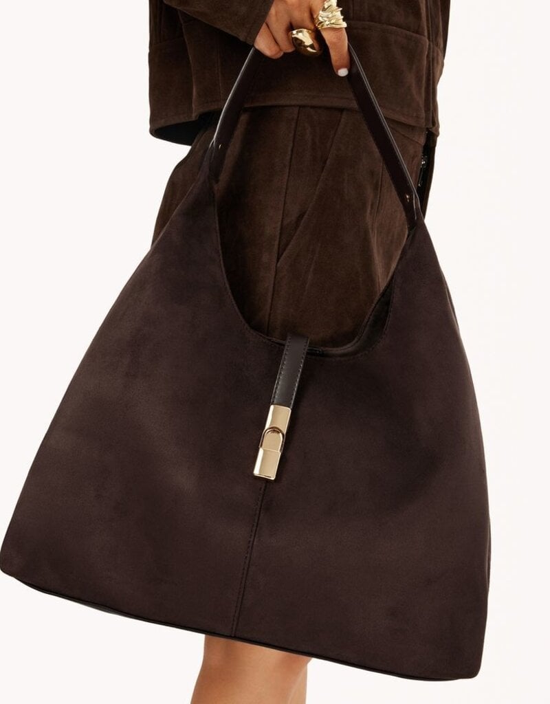 Billini Lamarr Shoulder Bag Chocolate Suede