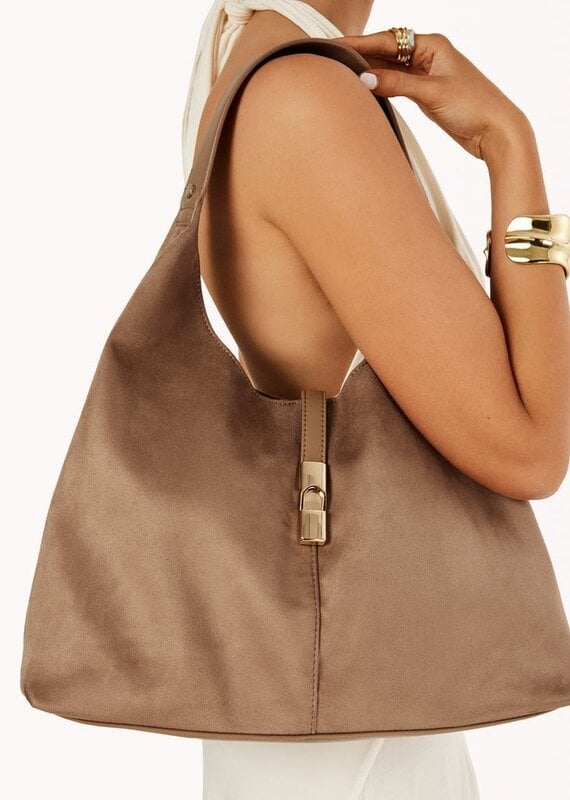 Billini Lamarr Shoulder Bag Sandstone Suede