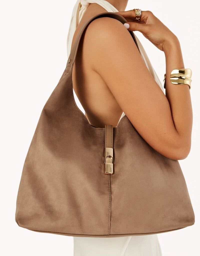 Billini Lamarr Shoulder Bag Sandstone Suede