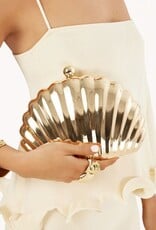 Billini Shell Clutch Bag Gold Metallic
