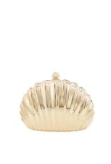 Billini Shell Clutch Bag Gold Metallic
