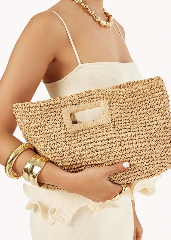 Billini Leah Handle Bag Natural Raffia