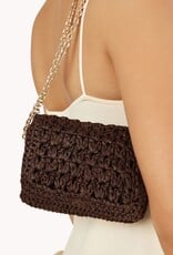 Billini Hayworth Cross Body Bag Chocolate Raffia