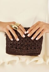 Billini Hayworth Cross Body Bag Chocolate Raffia