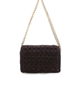 Billini Hayworth Cross Body Bag Chocolate Raffia