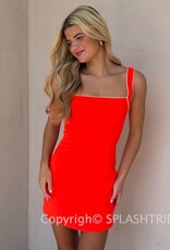 Amanda Uprichard Rosie Contrast Piping Mini Dress