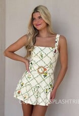 Amanda Uprichard Lena Belted Romper Mini Dress