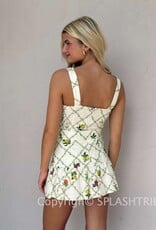 Amanda Uprichard Lena Belted Romper Mini Dress