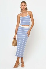 L Space Ravello Striped Midi Skirt