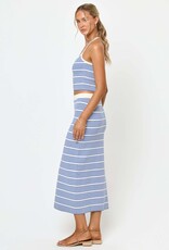 L Space Ravello Striped Midi Skirt
