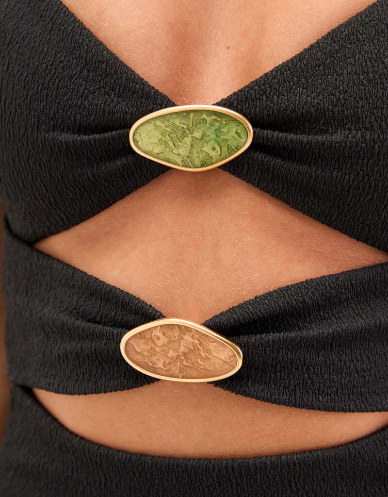 VIX Firenze Petra Cut Out Midi Dress