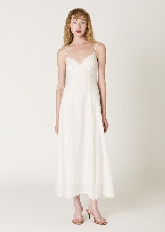 Alegria Tonal Polka Dot Maxi Dress