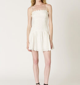 Elvira Scallop Trim Mini Dress