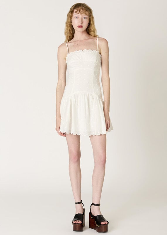 Elvira Scallop Trim Mini Dress