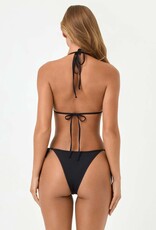 L Space Aspen Floral Applique Triangle Bikini Top