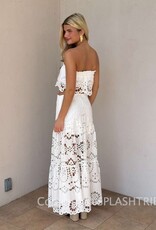 Maldives Eyelet Strapless Top and Maxi Skirt Set