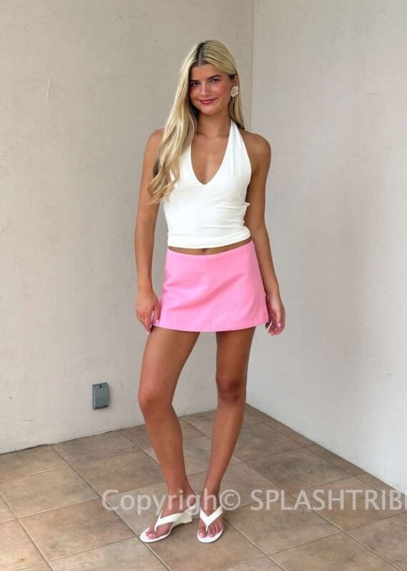 Simple Mini Skirt With Subtle Side Slit