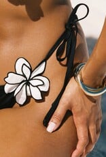L Space Levy Floral Applique Tie Side Bikini Bottom Bitsy