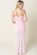 Maddie Strapless Sheer Maxi Dress