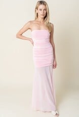 Maddie Strapless Sheer Maxi Dress