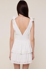 Thick Tie Strap Tiered Mini Dress