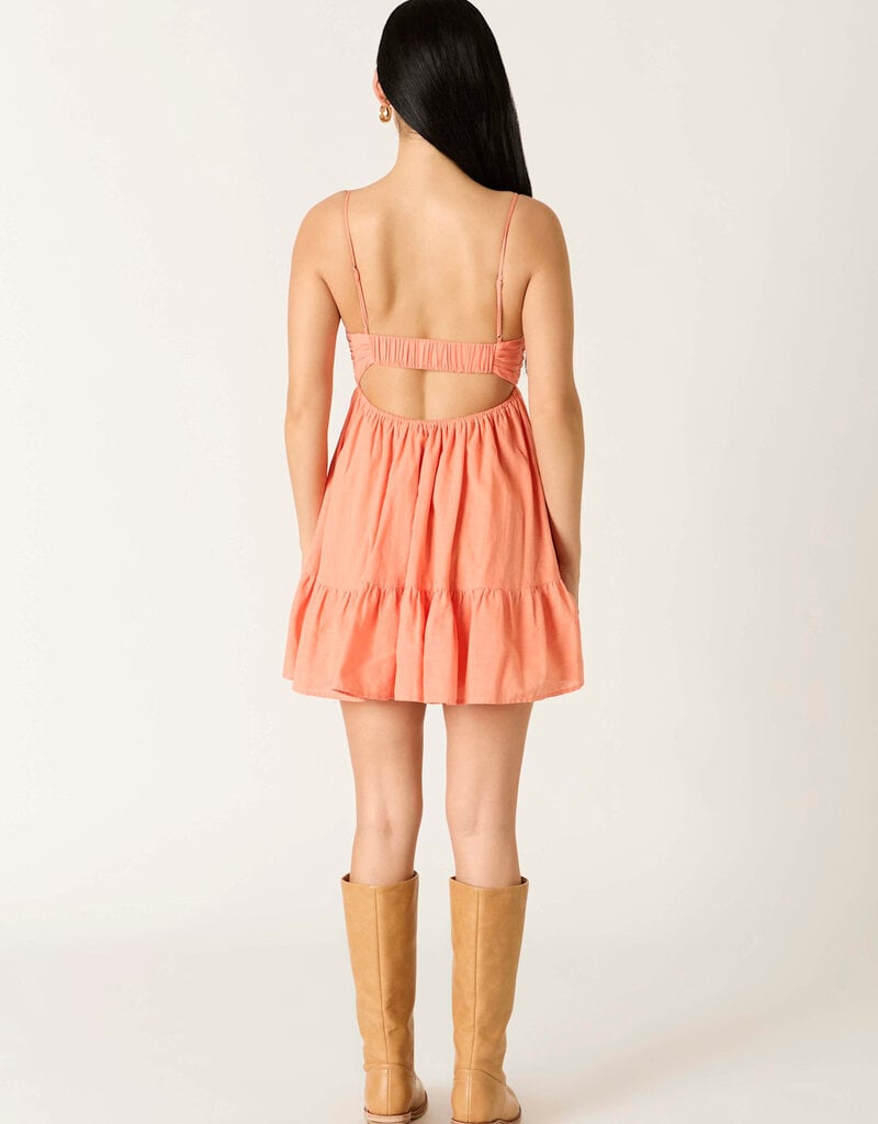 Blake Ruched Twist Front Bodice Mini Dress