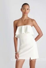 Whisper Strapless Frill Mini Dress