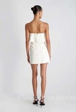 Whisper Strapless Frill Mini Dress