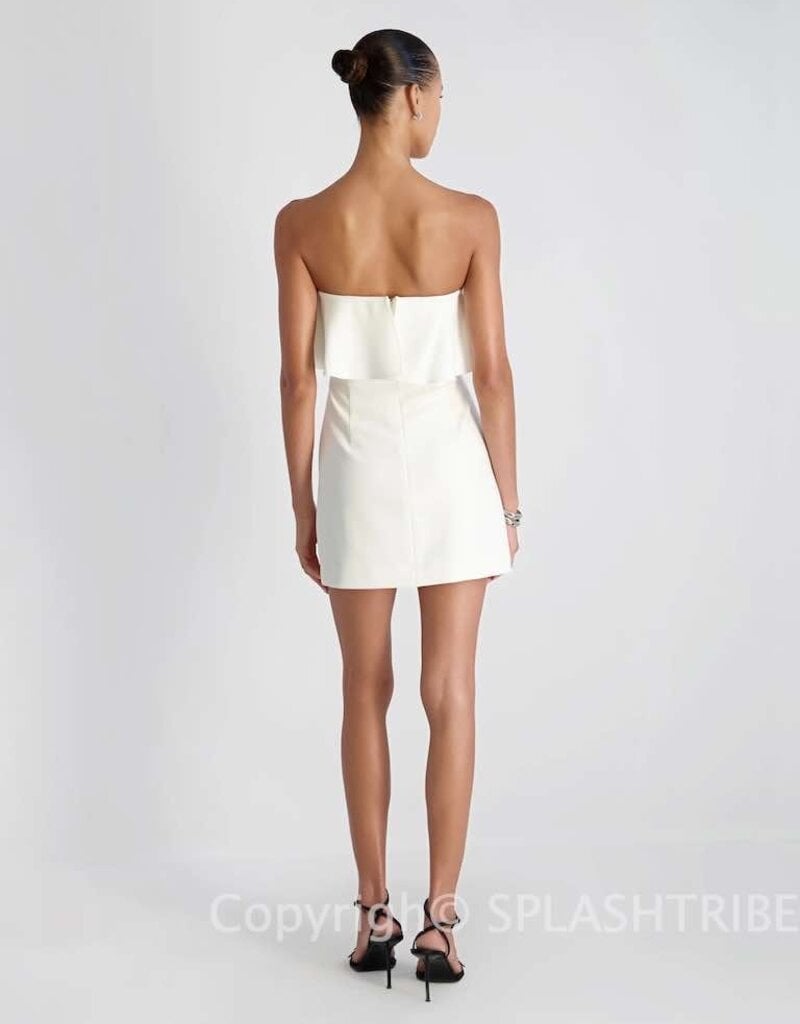 Whisper Strapless Frill Mini Dress