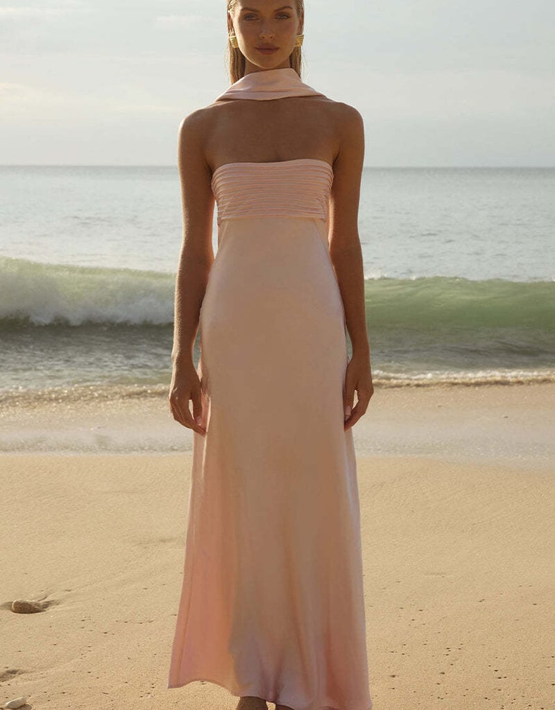 Elsa Strapless Scarf Maxi Dress