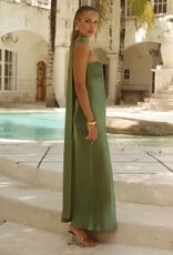 Elsa Strapless Scarf Maxi Dress