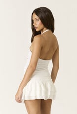 Draped Halter Top With Fitted Waist