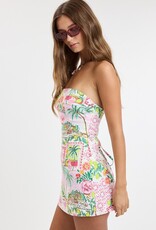 Tropical Waist Tie Skort Mini Dress