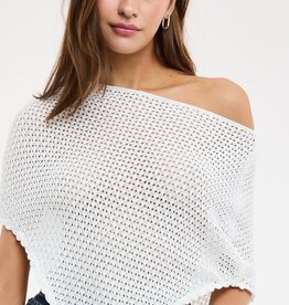 Knit One Shoulder Crochet Poncho