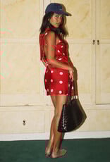 Polka Dot Open Back Mini Dress