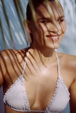 Frankies Bikinis Nick Seersuckerr Ruffle Triangle Bikini Top