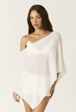Light Weight Knit Asymmetrical Hem Semi Sheer Sweater