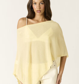Light Weight Knit Asymmetrical Hem Semi Sheer Sweater
