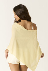 Light Weight Knit Asymmetrical Hem Semi Sheer Sweater