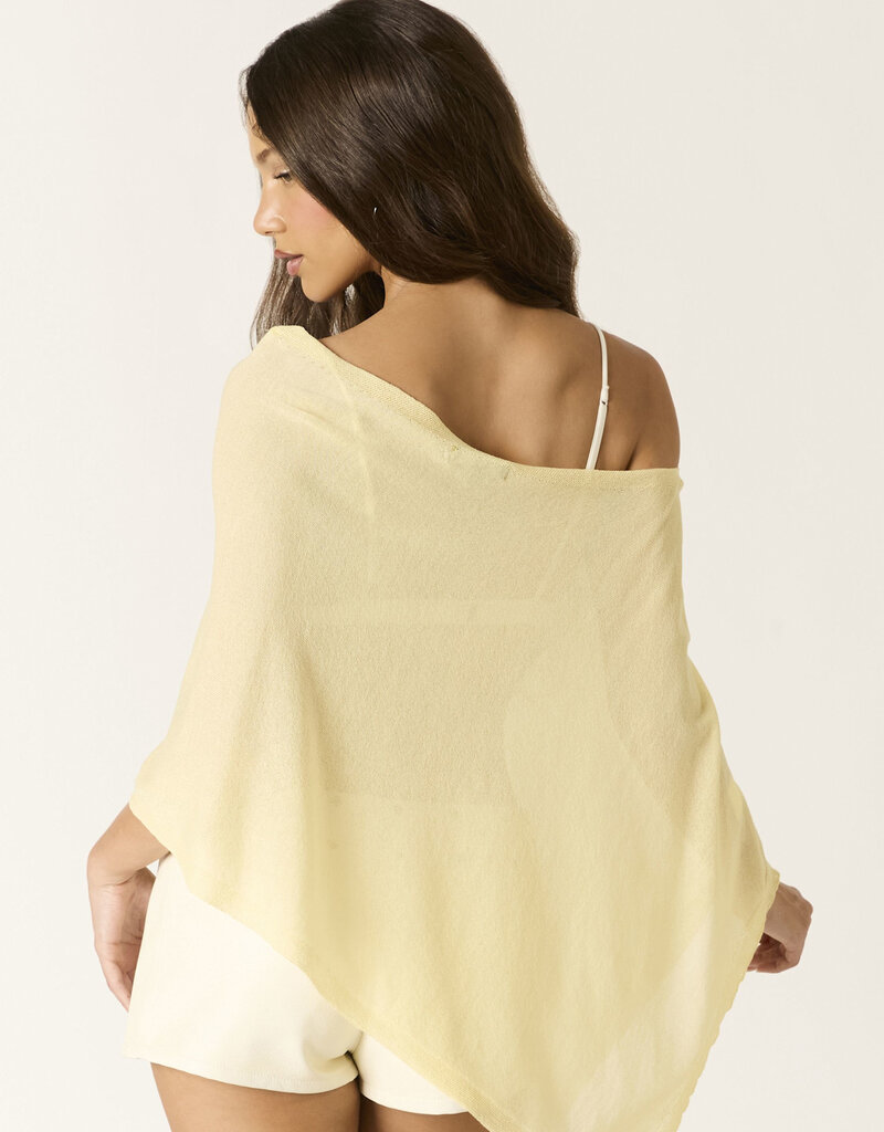 Light Weight Knit Asymmetrical Hem Semi Sheer Sweater