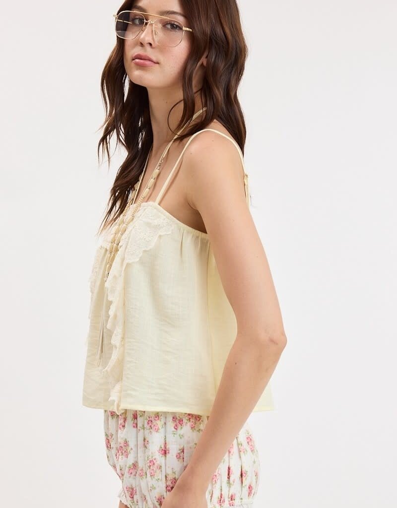 Embroidered Floral Lace Cami Top
