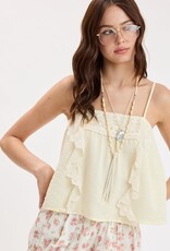 Embroidered Floral Lace Cami Top
