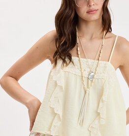 Embroidered Floral Lace Cami Top