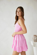 Kattia Ring Detail Ruched Waist Mini Dress