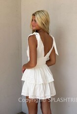 Thick Tie Strap Tiered Mini Dress