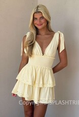 Thick Tie Strap Tiered Mini Dress