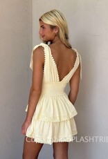 Thick Tie Strap Tiered Mini Dress